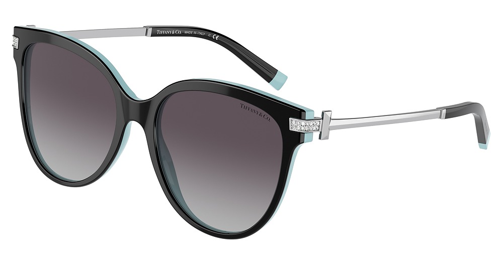 BLACK ON TIFFANY BLUE / GREY GRADIENT
