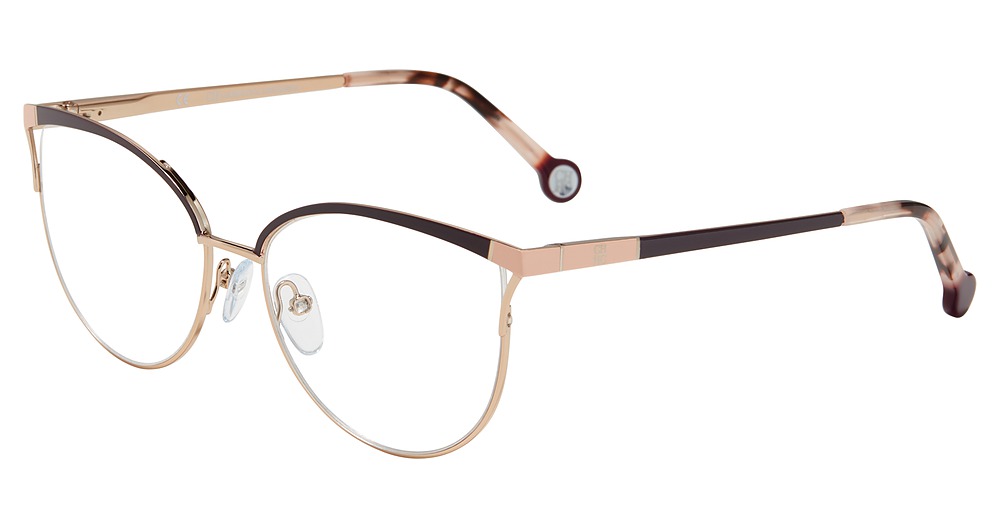 Carolina Herrera VHE156K cateye eyeglasses in Plum 0 H60
