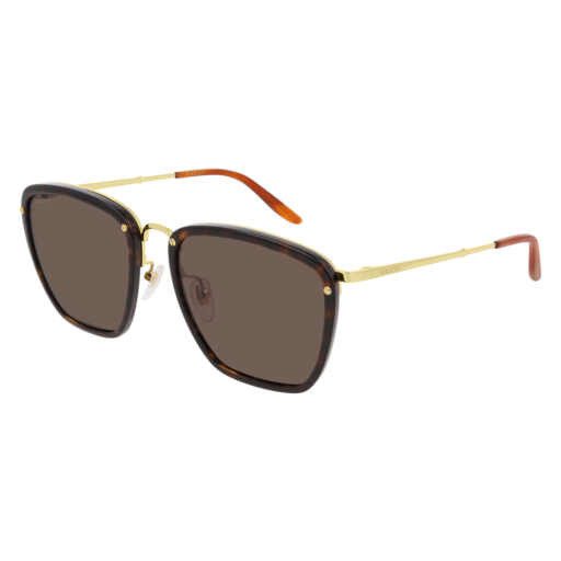 Gucci GG0673S rectangle sunglasses in Havana