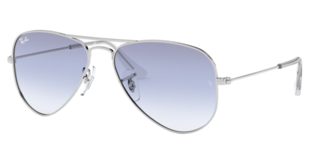 Ray-Ban RJ9506S JUNIOR AVIATOR sunglasses in Silver/Clear Gradient Light Blue