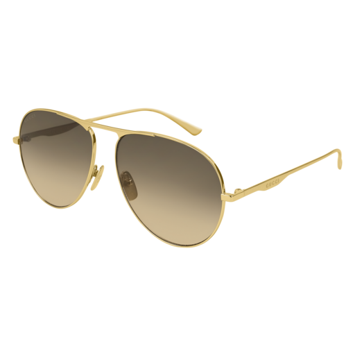 Gucci GG0334S aviator sunglasses in Gold