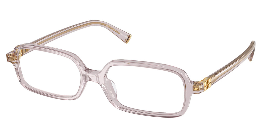 Miu Miu MU 01YV rectangle eyeglasses in Mauve Transparent