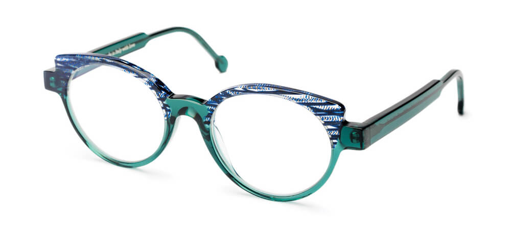 BLUE STRIPED HAVANA / AQUAMARINE
