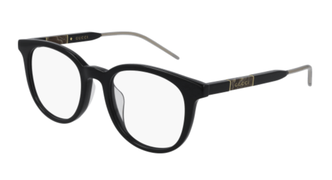 Gucci GG0845OK round eyeglasses in Black Black Transparent