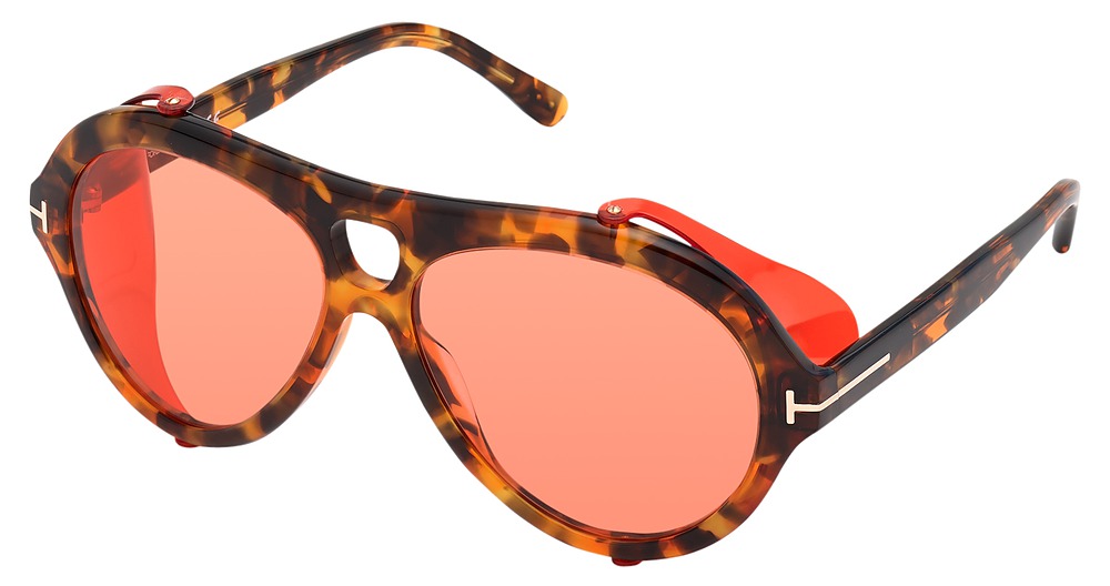 Tom Ford FT0882 aviator sunglasses in Red Havana/Bordeaux