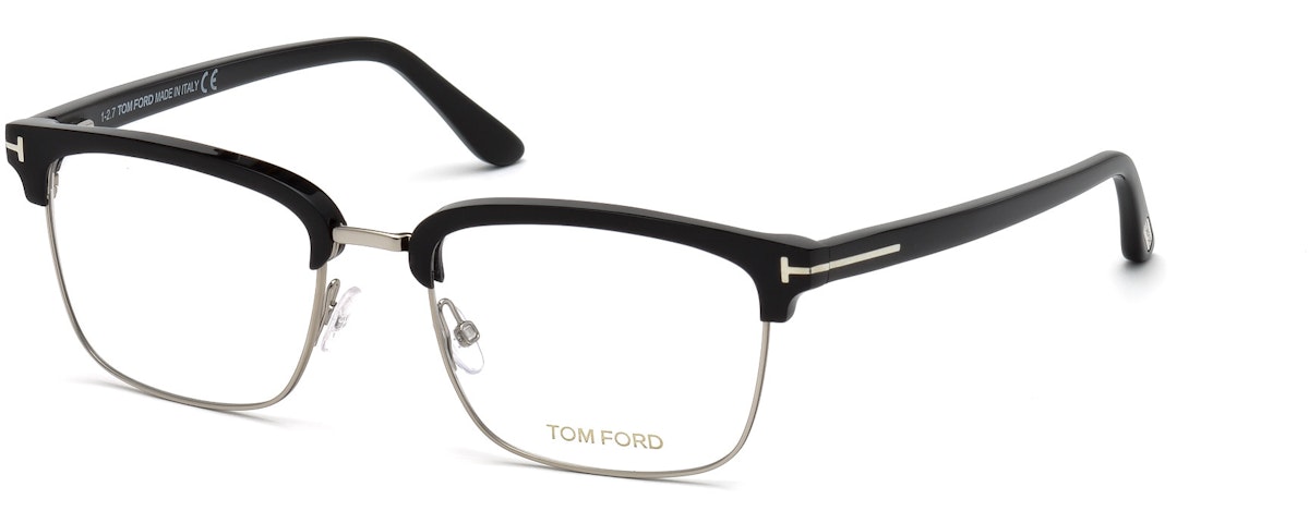 Shiny Black Acetate Front & Temples, Shiny Palladium Metal