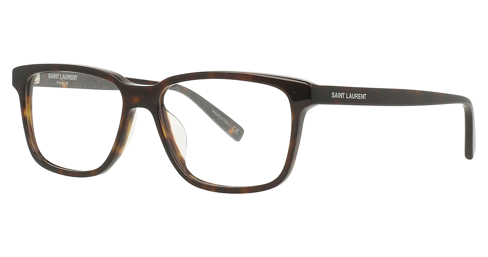 Saint Laurent SL 458/F rectangle eyeglasses in Havana Havana Transparent