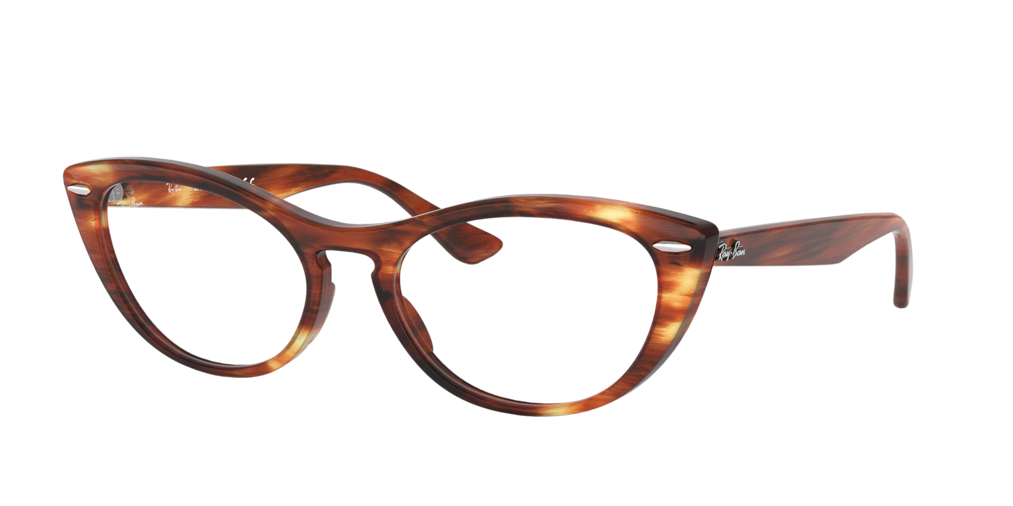 Ray-Ban RX4314V cateye eyeglasses in Stripped Red Havana