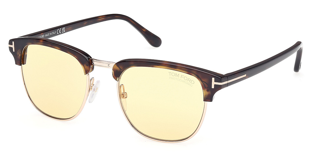 Tom Ford FT0248 rectangle sunglasses in Dark Havana/Brown