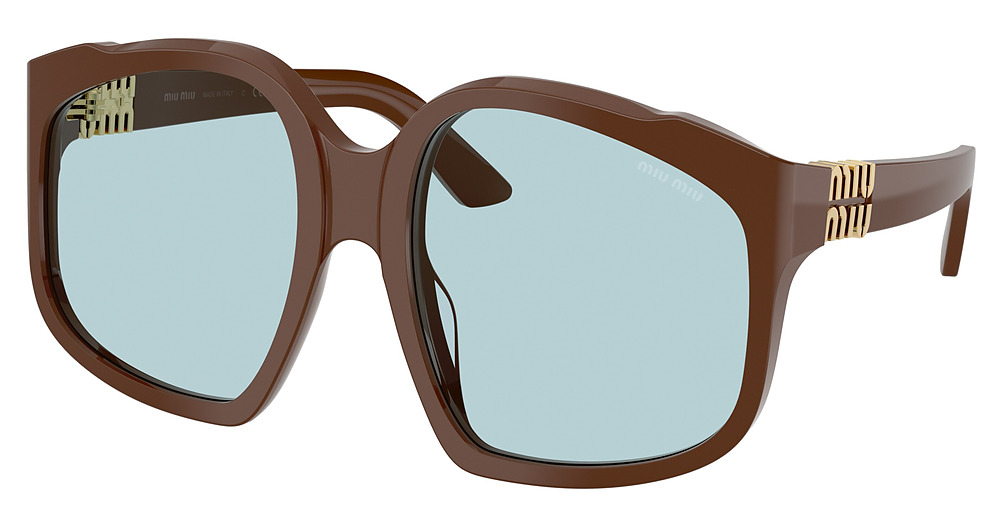 Miu Miu MU A07SF sunglasses in Chocolate/Light Blue
