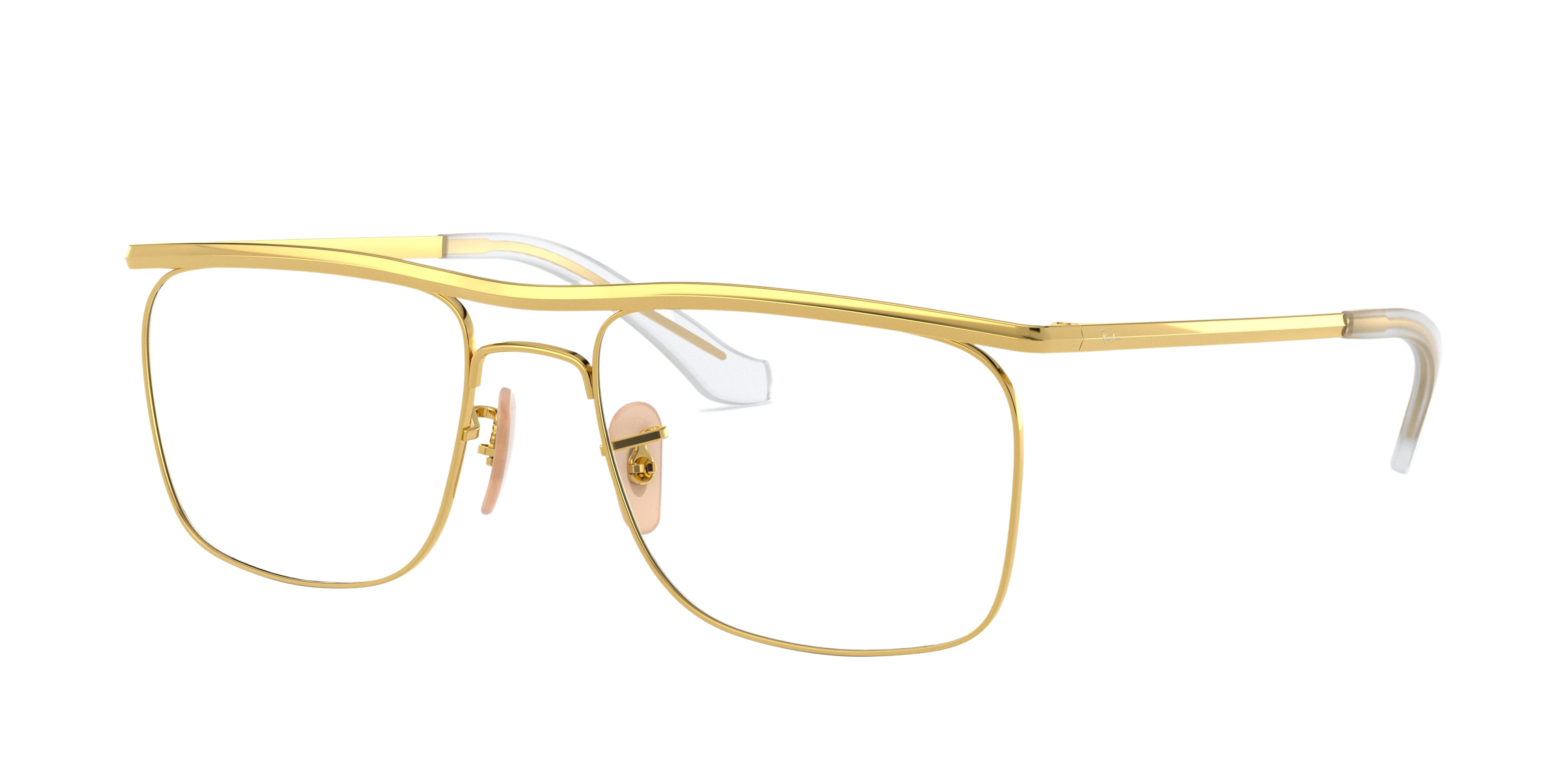 Ray-Ban RX6519 square eyeglasses in Gold