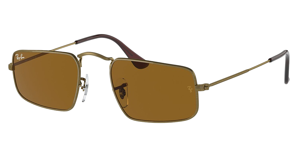 Ray-Ban RB3957 JULIE square sunglasses in Antique Gold/Brown