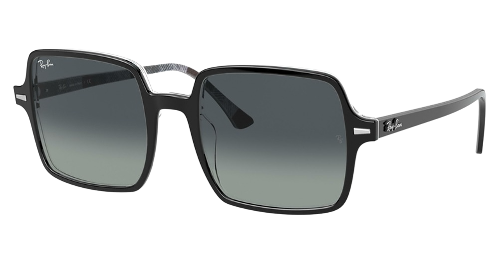 BLACK ON CHEVRON GREY/BU / LIGHT GREY GRADIENT BLUE