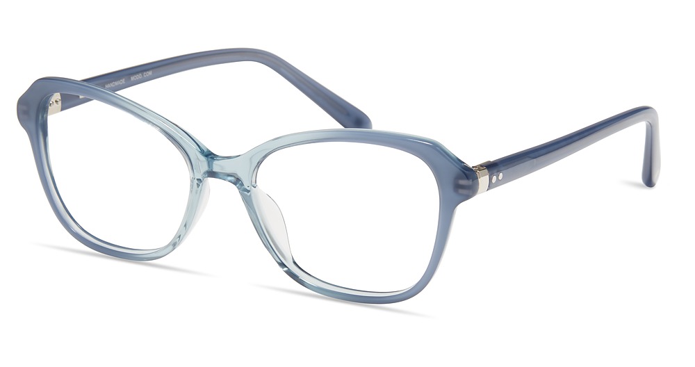 Modo 6538 round eyeglasses in Blue Cloudy To Crystal