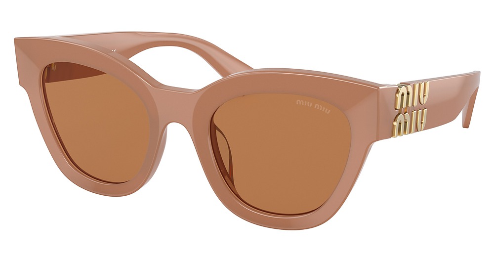 Miu Miu MU 01YS round sunglasses in Caramel/Brown