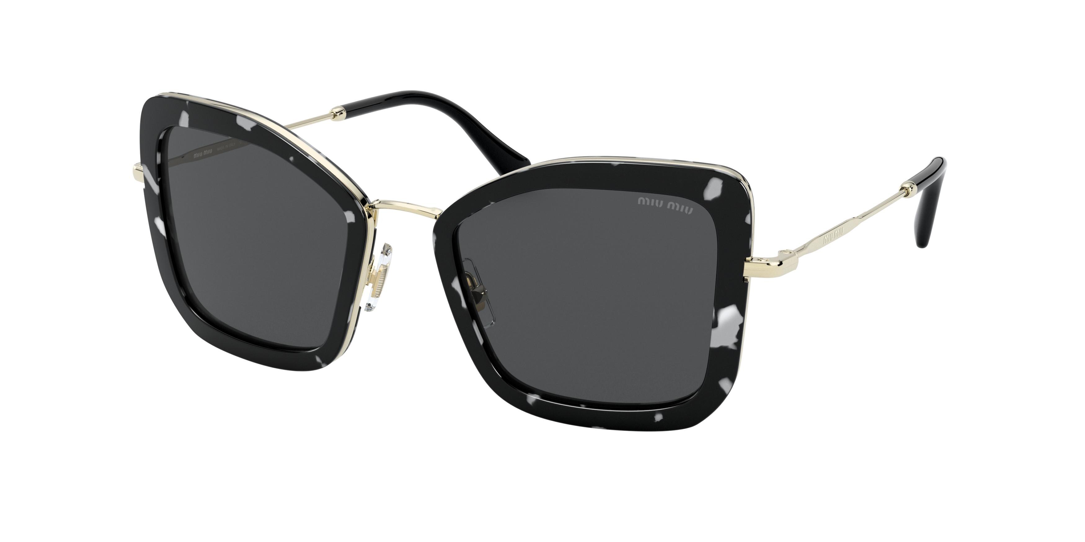 Miu Miu MU 55VS square sunglasses in Havana Black White