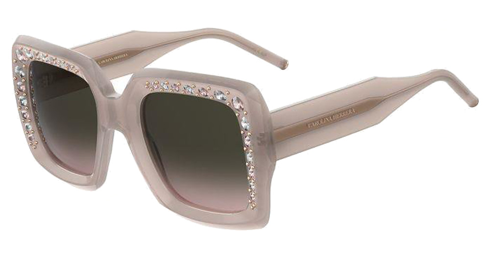 Carolina Herrera HER 0178/S square sunglasses in Nude/Brown Pink Shaded
