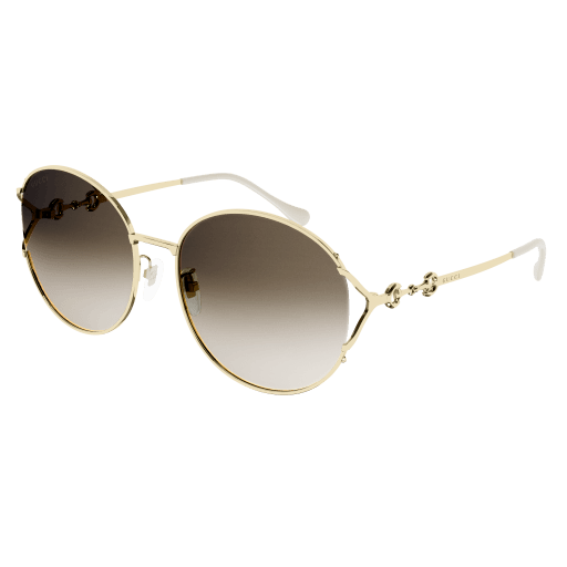 Gucci GG1017SK round sunglasses in Gold Gold Brown/Brown