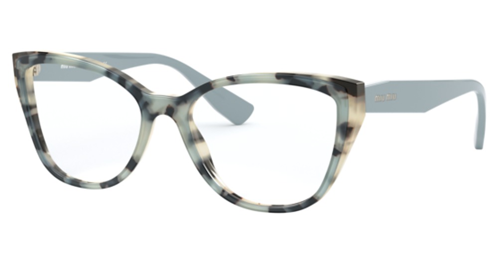 Miu Miu MU 04SV CORE COLLECTION cateye eyeglasses in Beige Havana Top Blue