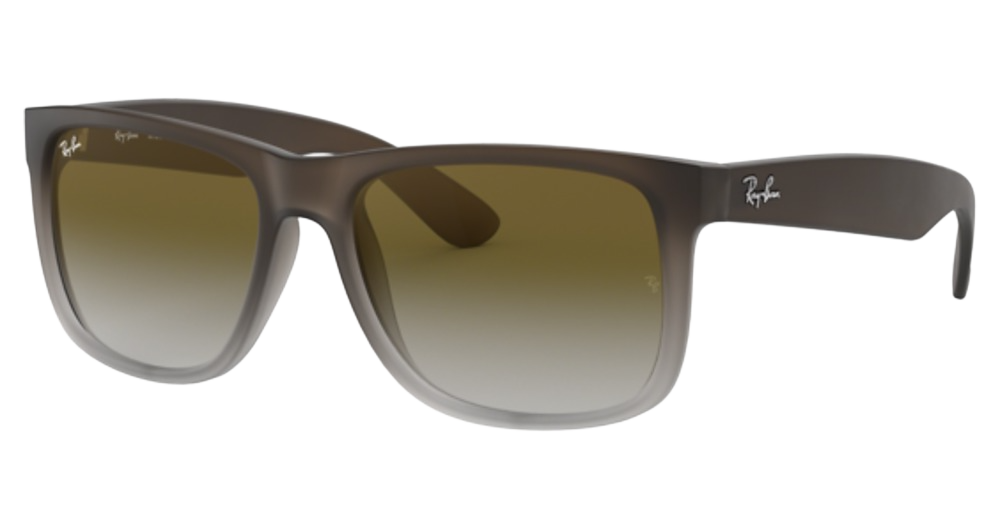 Ray-Ban RB4165 JUSTIN round sunglasses in Rubber Brown on Grey