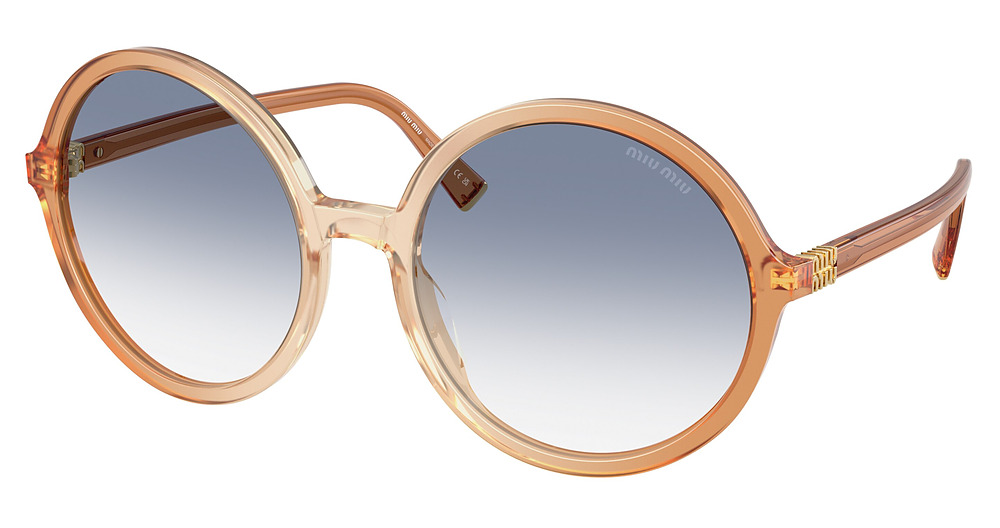 Miu Miu MU B02SF round sunglasses in Brown Gradient Brandy