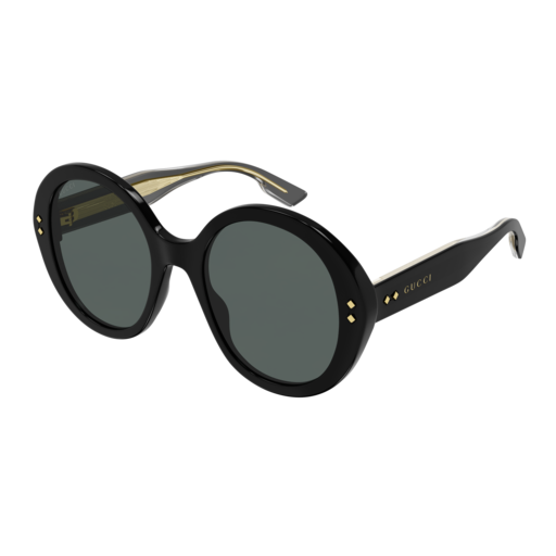 Gucci GG1081S round sunglasses in Black Black Grey/Solid Smoke