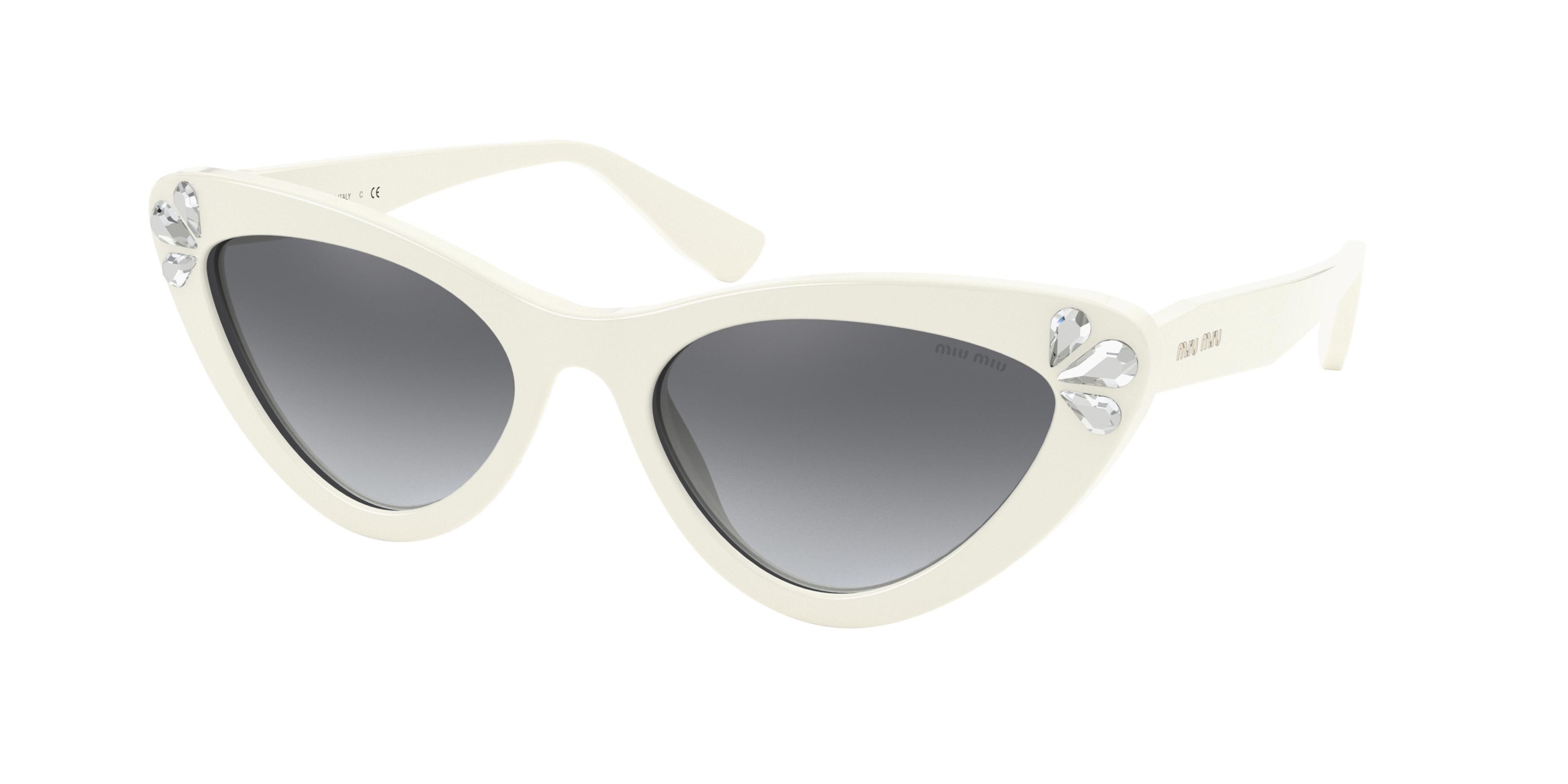 Miu Miu MU 01VS cateye sunglasses in Ivory