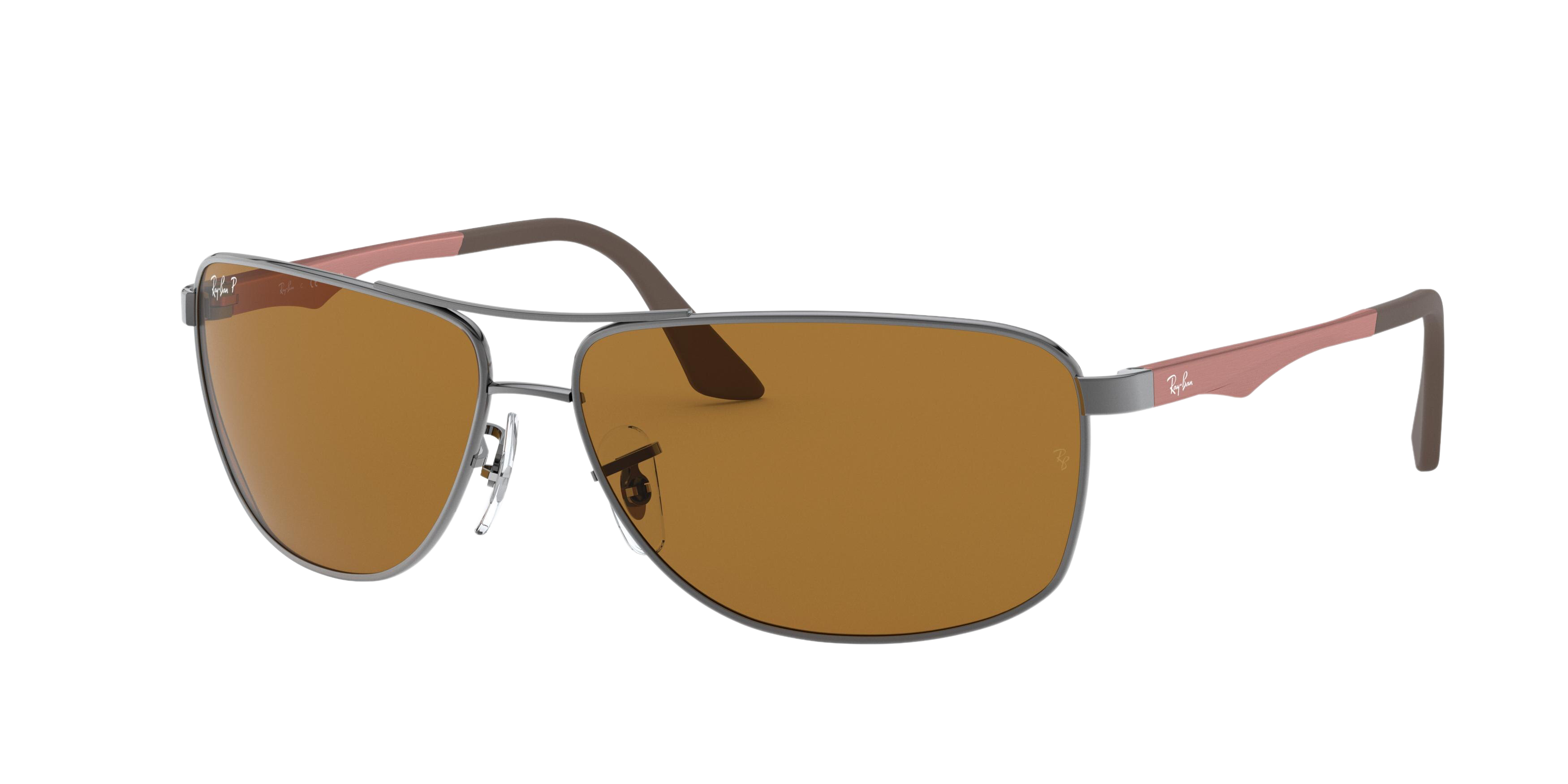 Ray-Ban RB3506 round sunglasses in Gunmetal