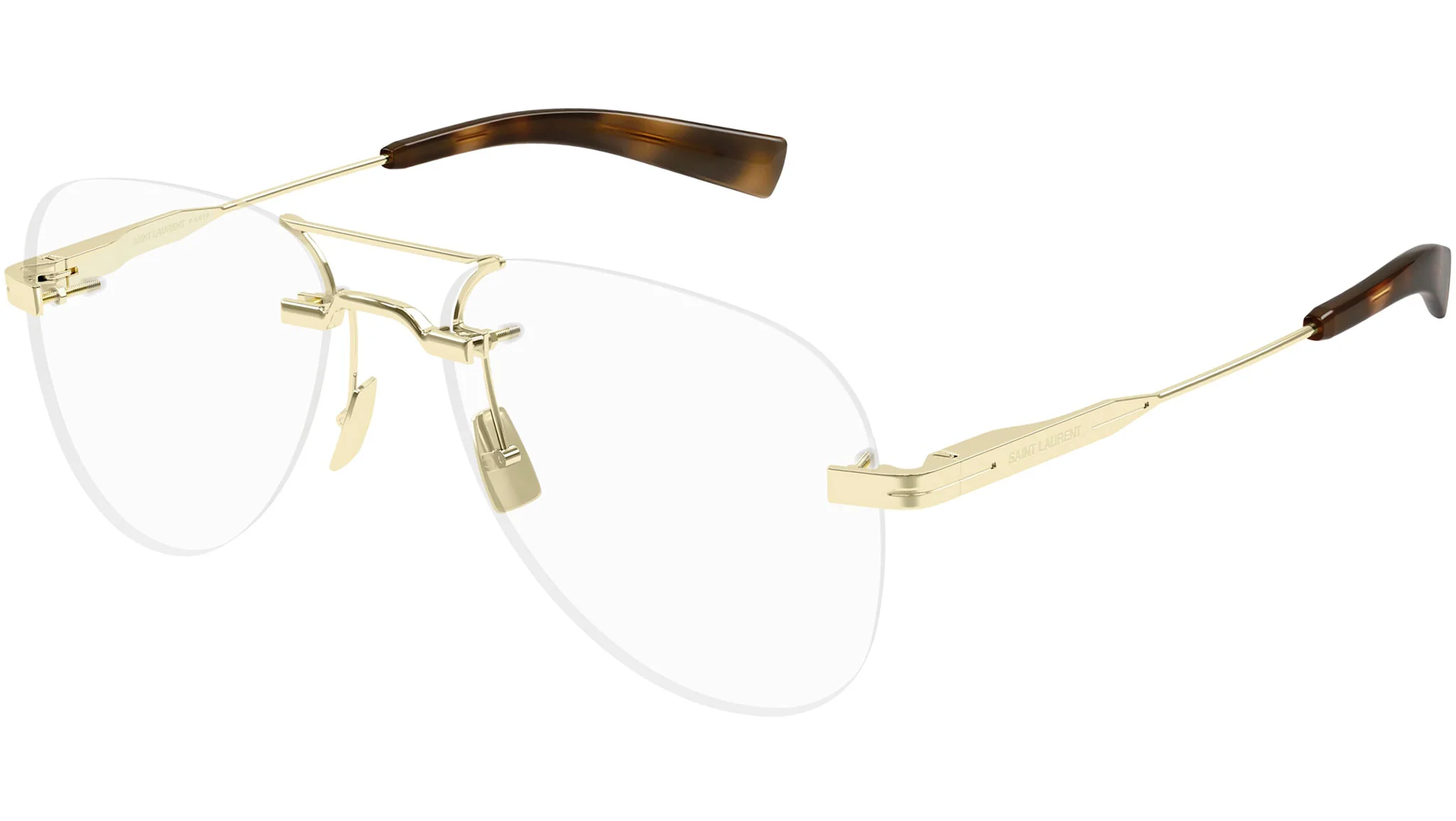 Saint Laurent SL 745 aviator eyeglasses in Gold