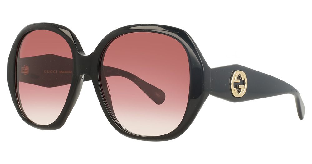 Gucci GG0796S round sunglasses in Black Black Red/Red
