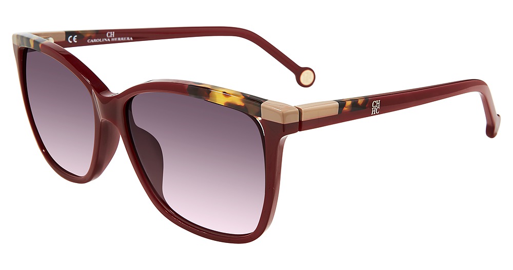 Carolina Herrera SHE821 square sunglasses in Burgundy Tortoise