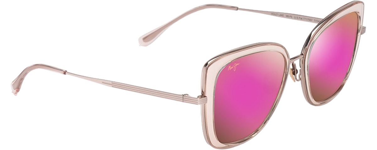 Transparent Pink with Rose Gold / Maui Sunrise