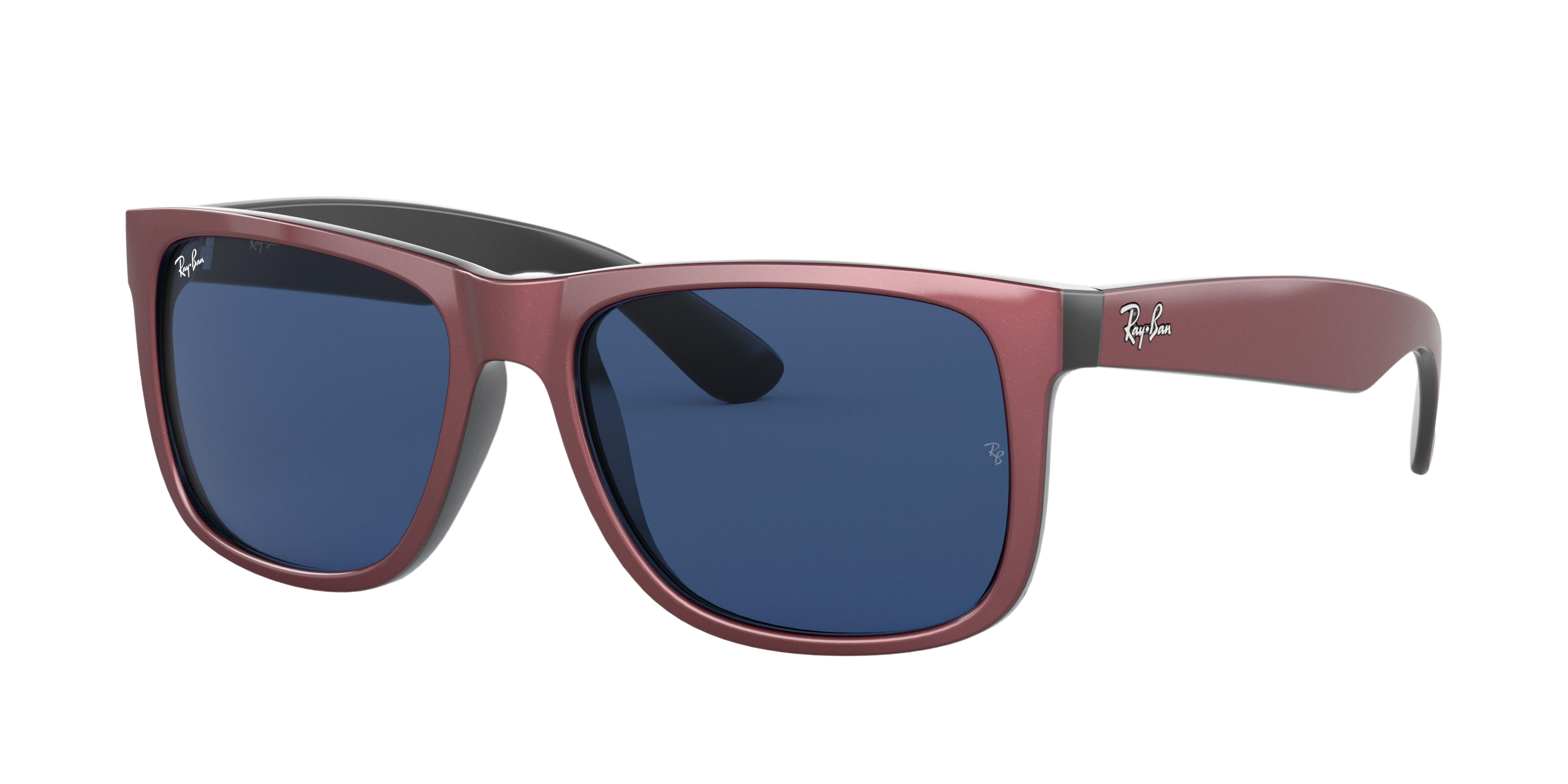 Ray-Ban RB4165F square sunglasses in Bordeaux Metallic on Black