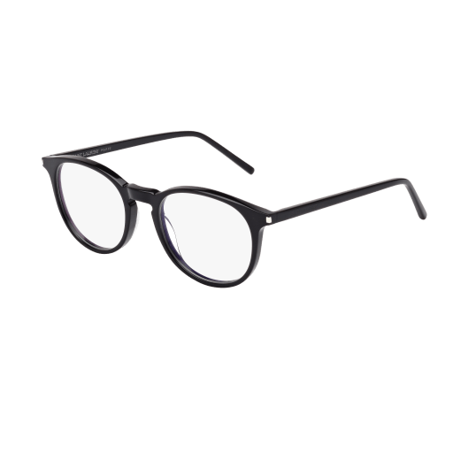 Saint Laurent SL 106 round eyeglasses in Black Black Transparent