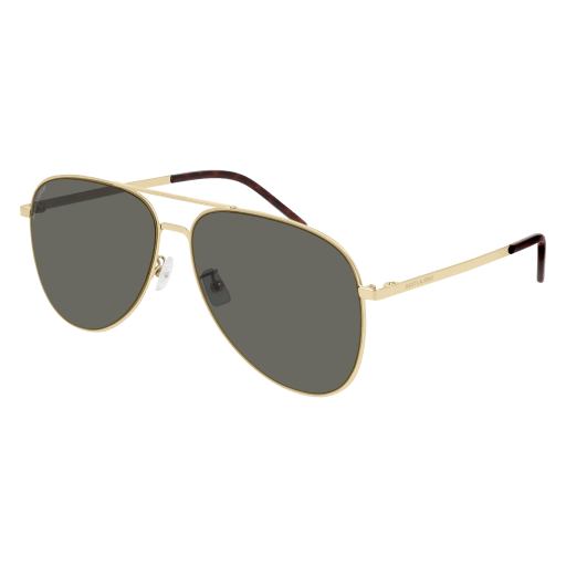 Saint Laurent CLASSIC 11 SLIM aviator sunglasses in Gold Gold Grey/Nylon