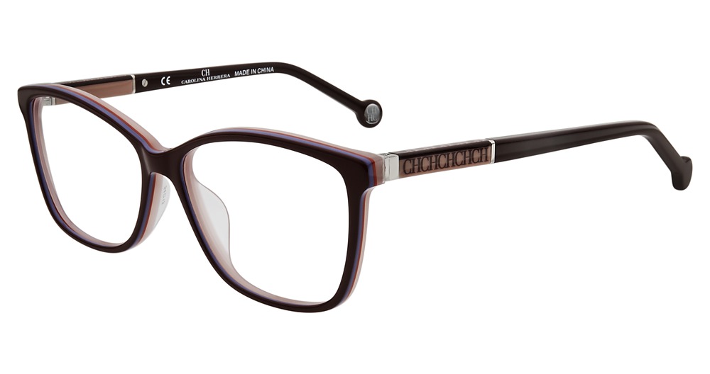 Carolina Herrera VHE672K square eyeglasses in Burgundy 0 M56