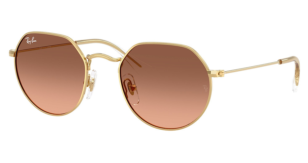 Ray-Ban RJ9565S JUNIOR JACK round sunglasses in Arista/Pink Gradient Grey