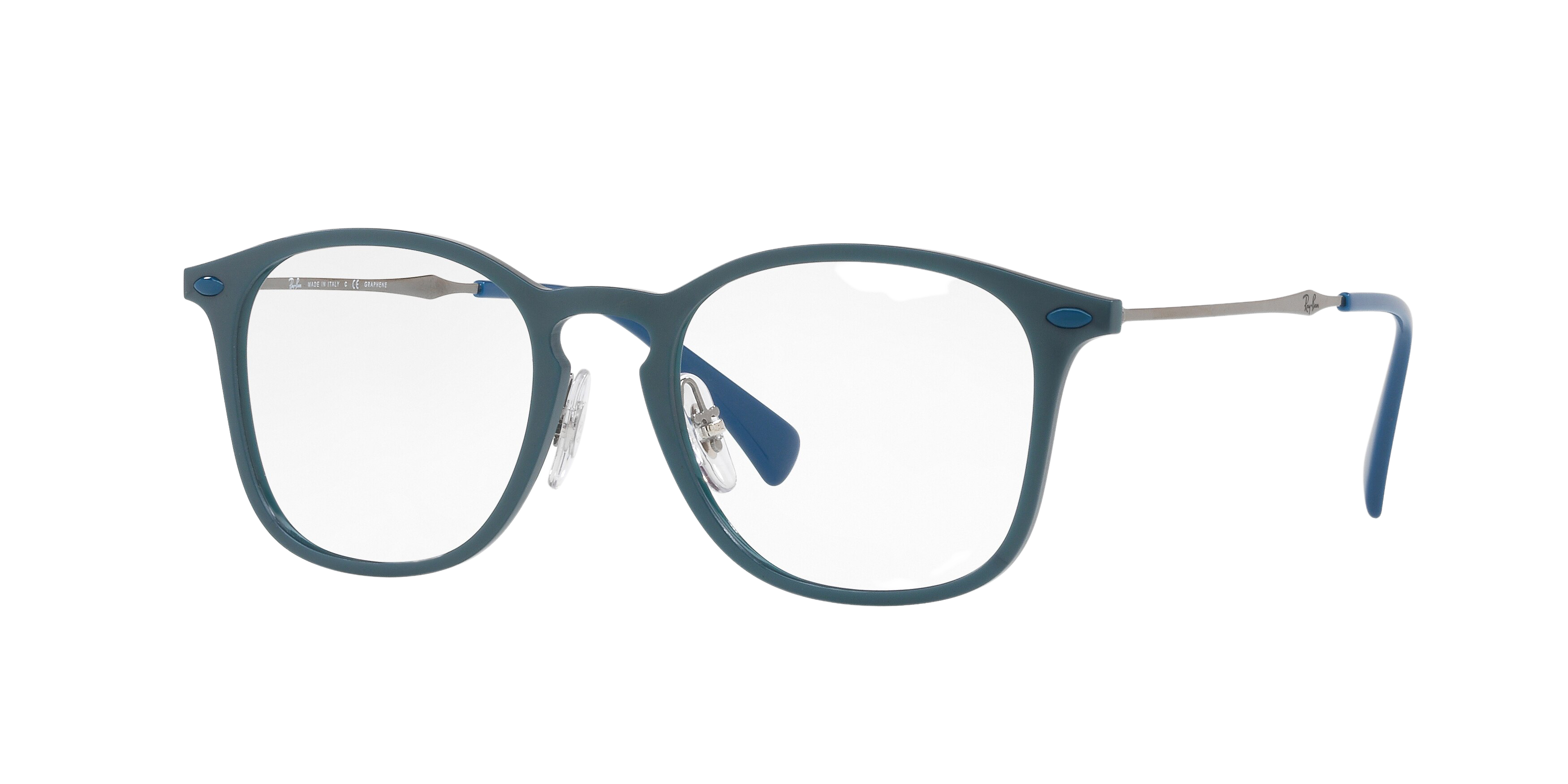 Ray-Ban RX8954 square eyeglasses in Blue/Grey Graphene