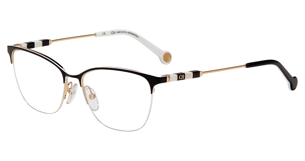 Carolina Herrera VHE163K cateye eyeglasses in Black 033 M