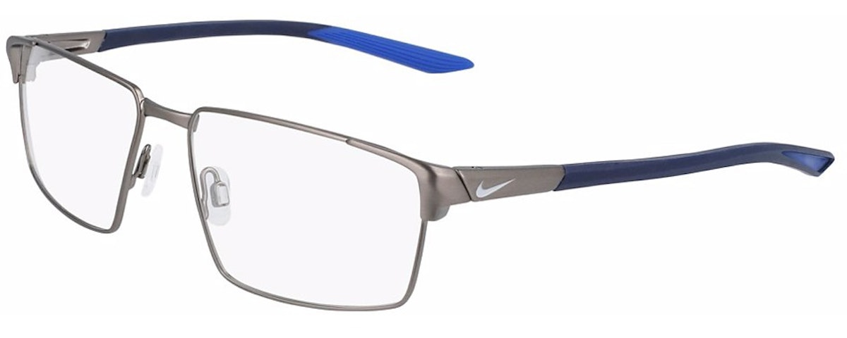 (074) BRUSHED GUNMETAL/RACER BLUE