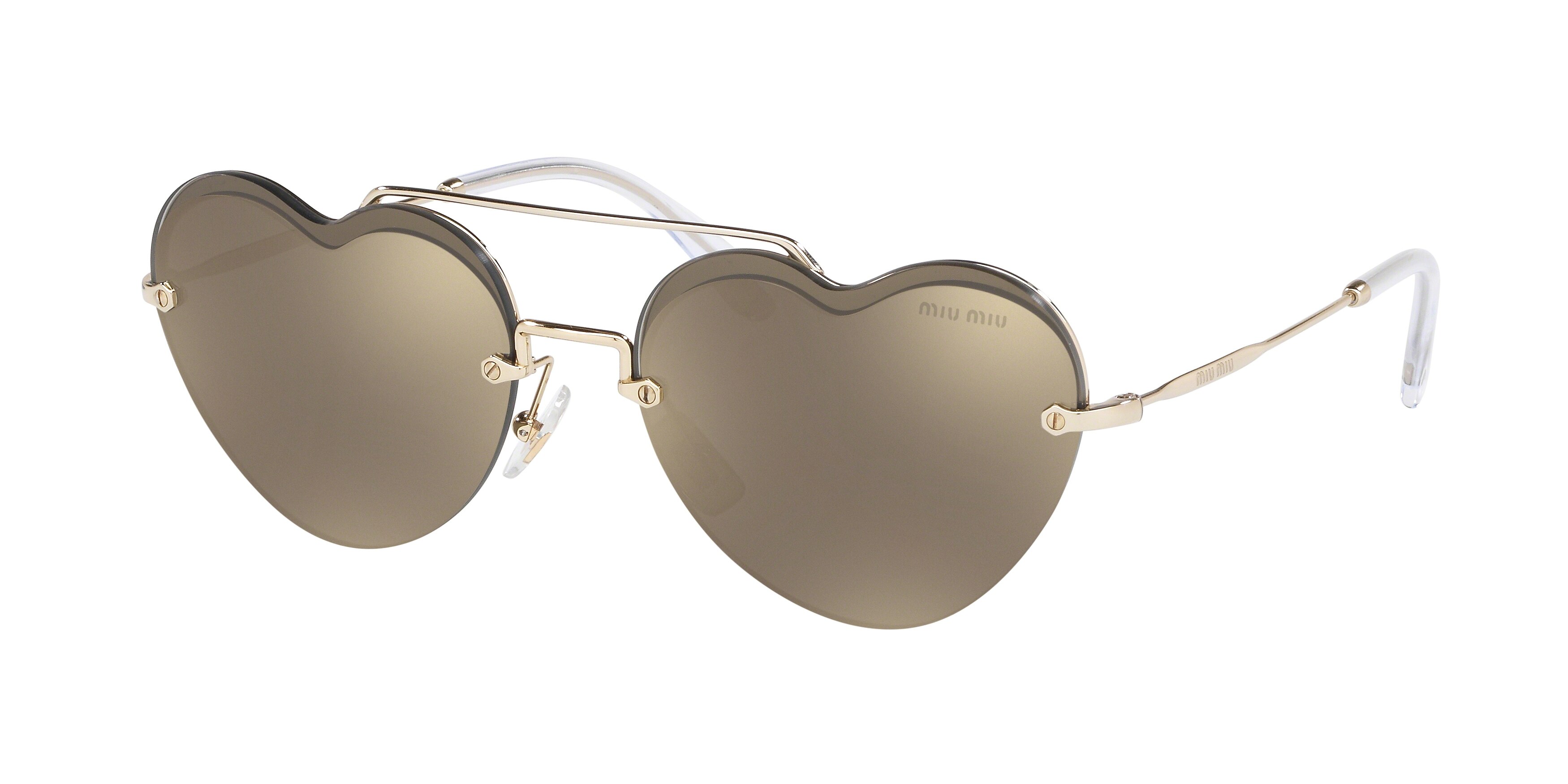 Miu Miu MU 62US square sunglasses in Pale Gold