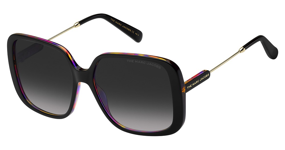 Marc Jacobs MARC 577/S square sunglasses in Black/Dark Grey Shaded