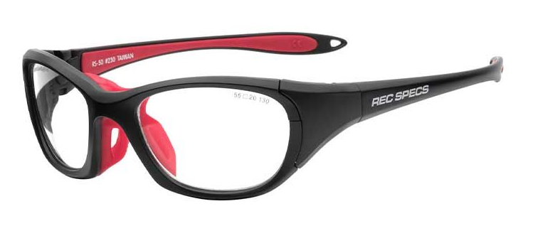 Matte Black Red / Clear with Silver Flash