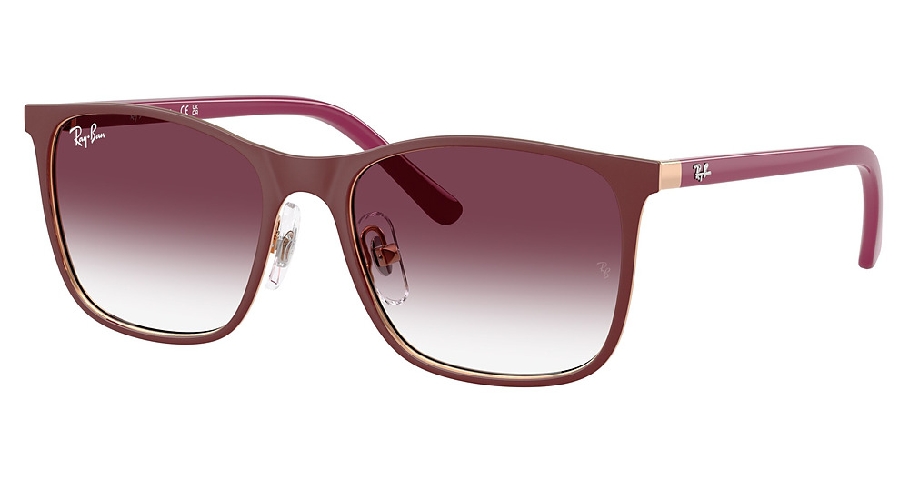 Ray-Ban RJ9551S round sunglasses in Matte Bordeaux on Rosego