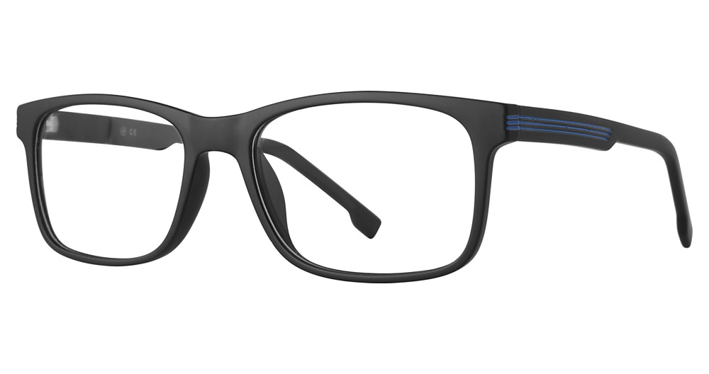 black with blue