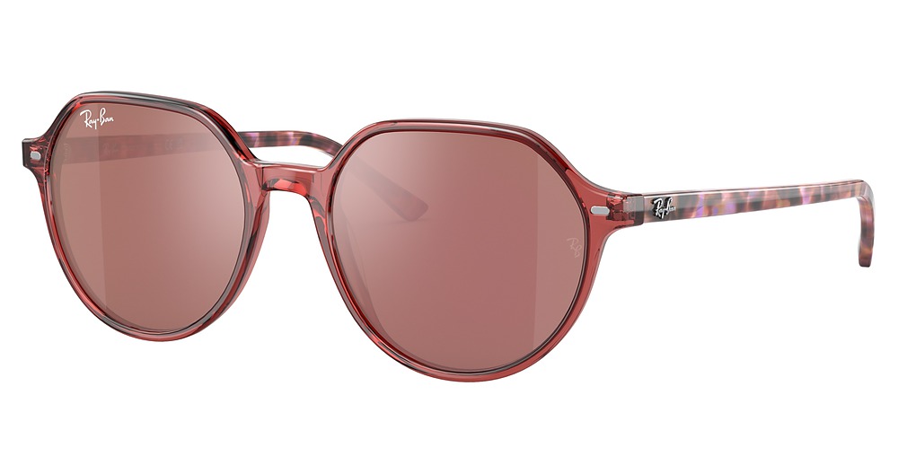 Ray-Ban RB2195 THALIA round sunglasses in Transparent Pink/?