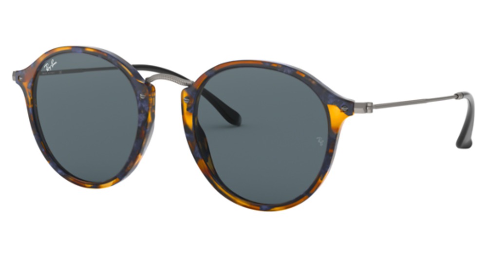 Ray-Ban RB2447 ROUND round sunglasses in Spotted Blue Havana/Blue