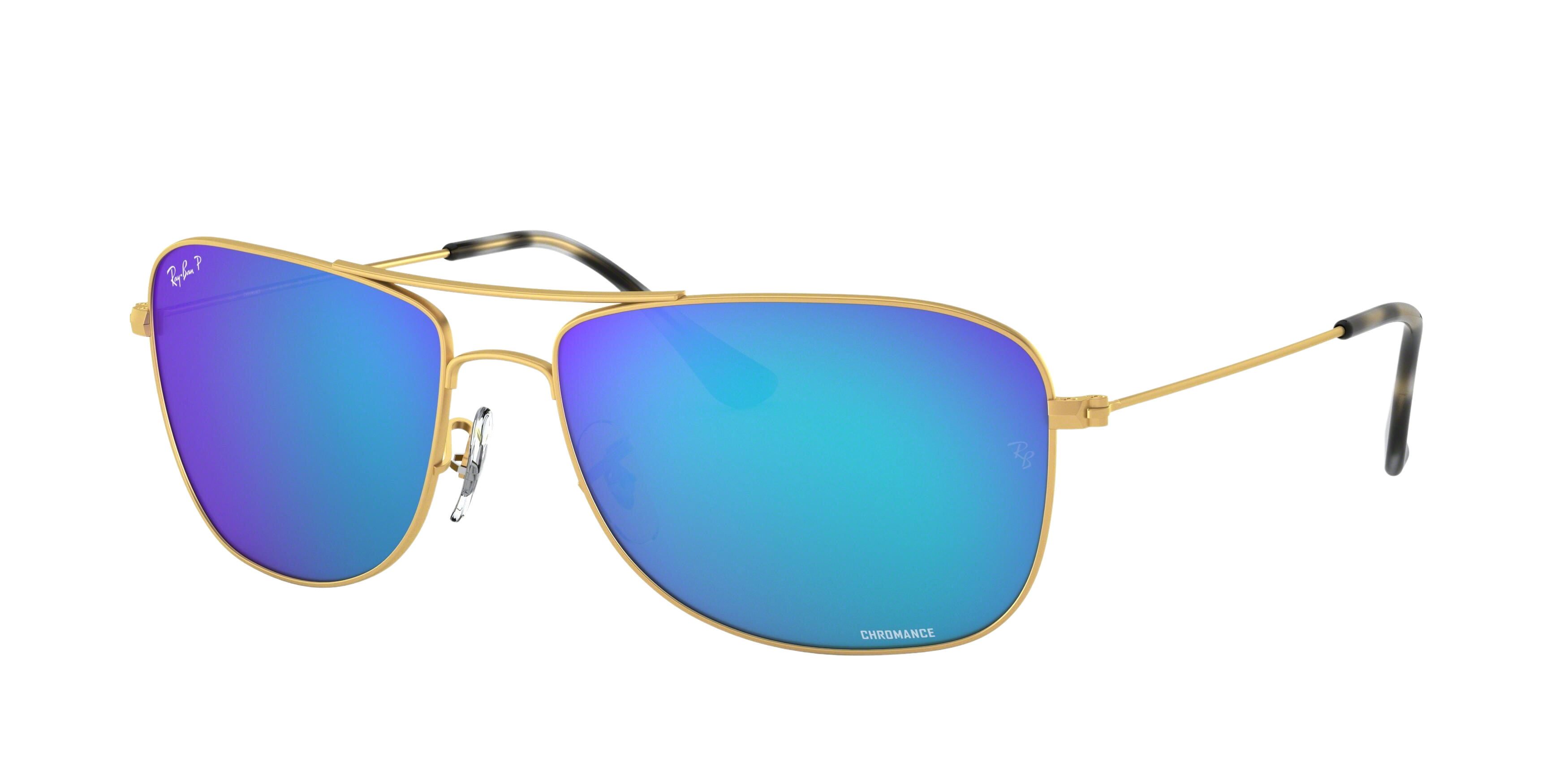 Ray-Ban RB3543 aviator sunglasses in Matte Gold