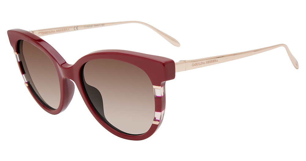 Carolina Herrera SHN623M cateye sunglasses in Burgundy 08 La