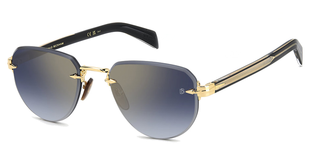 GOLD BLCK_ / BLUE SHADED GOLD MIRROR